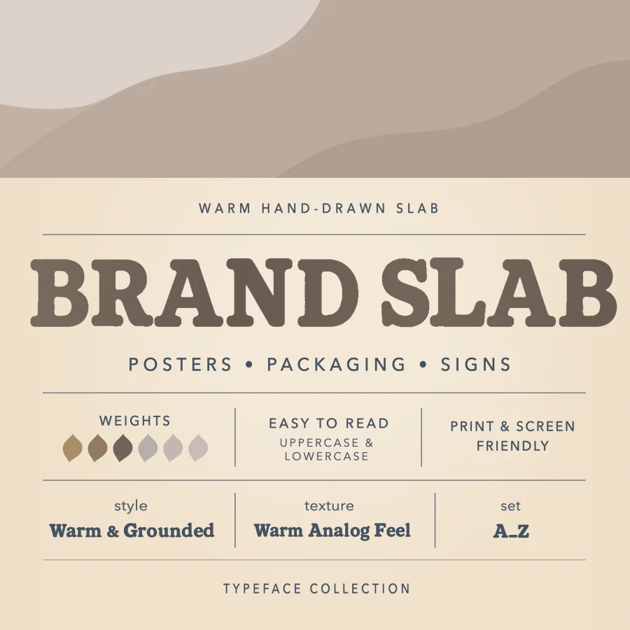 Brand Slab editorial type specimen