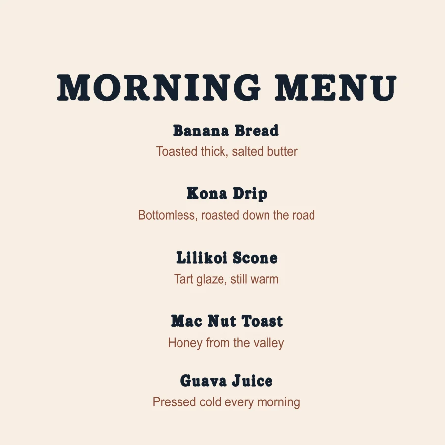 Brand Slab Morning Menu application study